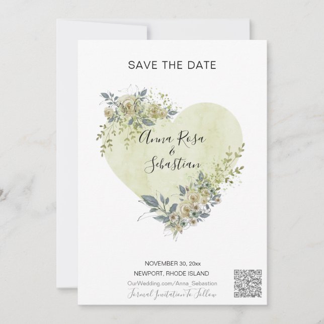 *~* AR6 QR WEDDING SAVE the DATE Website  Invitation (Front)