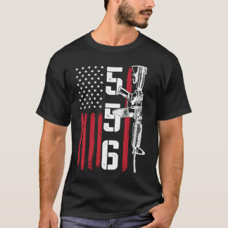 Ar 15 American Flag Amendment 556 T-Shirt