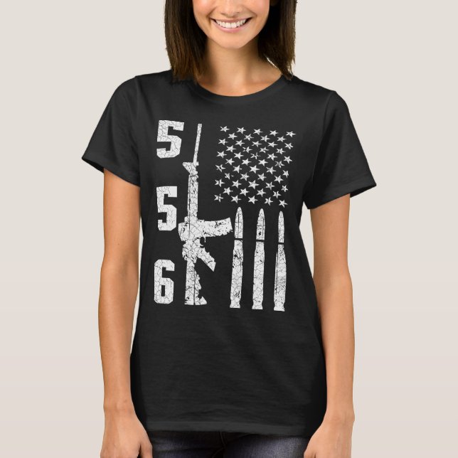 Ar-15 American Flag - Ar15 Rifle Sling Gift Gun Ow T-Shirt (Front)