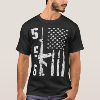 Ar-15 American Flag - Ar15 Rifle Sling Gift Gun  T-Shirt