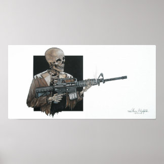 AR-15 Skeleton Poster