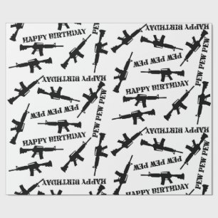 Ar-15 Themed Birthday Gift Wrap