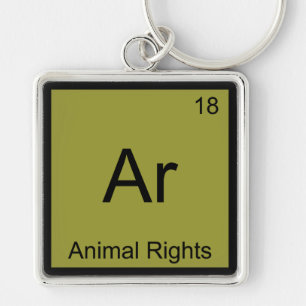 Ar - Animal Rights Funny Chemistry Element Symbol Key Ring