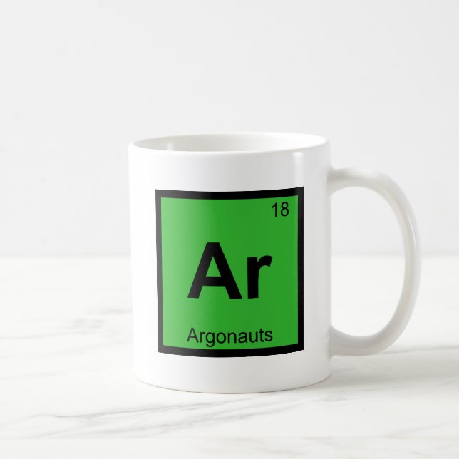Ar - Argonauts Greek Chemistry Periodic Table Coffee Mug (Right)
