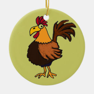 AR- Cartoon Rooster Ornament
