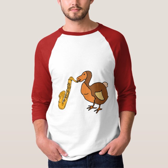 AR- Dodo bird Playing Saxophone Shirt (Front)
