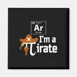 Ar I'm A Pirate Funny Pi Pun Science March 14 3.14 Magnet