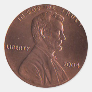 AR- Lucky Penny Round Stickers