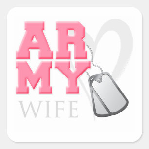 AR-MY Wife Square Sticker