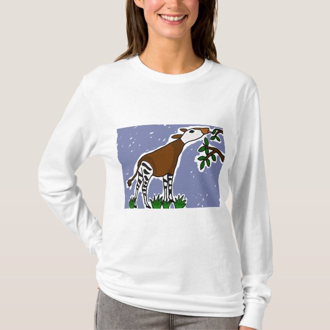AR- Okapi Art Cartoon T-Shirt (Front)