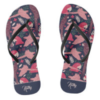 Ara Parrot Tropical Pattern Drawing Monogram Name