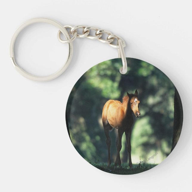 Arab Foal in the Trees Key Ring (Front)
