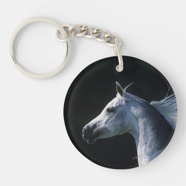 Arab Horse Headshot 2 Key Ring (Front)
