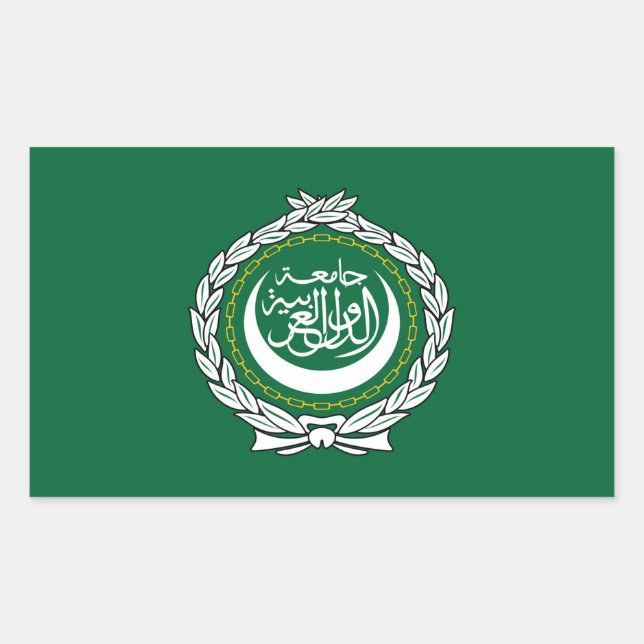Arab League flag symbol islamic muslim Rectangular Sticker (Front)