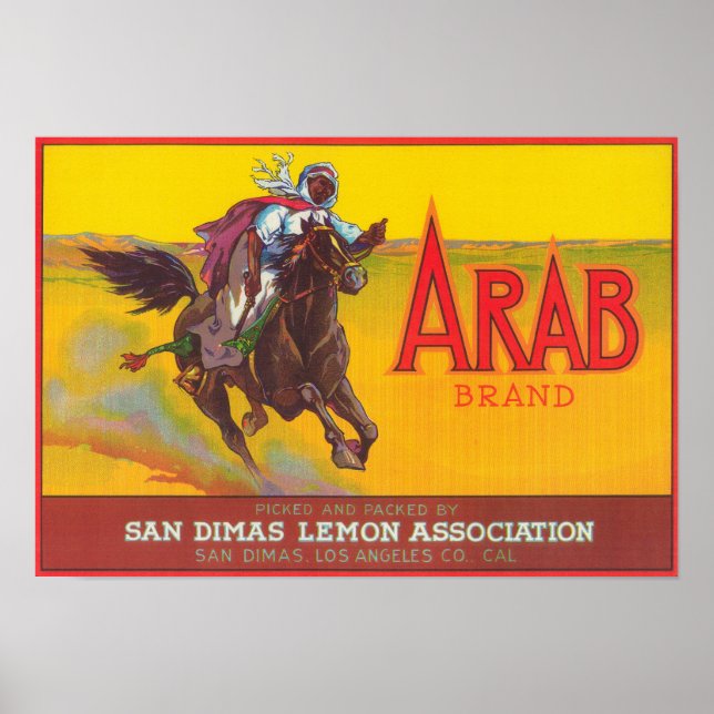 Arab Lemon LabelSan Dimas, CA Poster (Front)