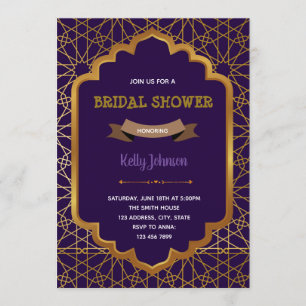 Arab Morocco shower birthday invitation