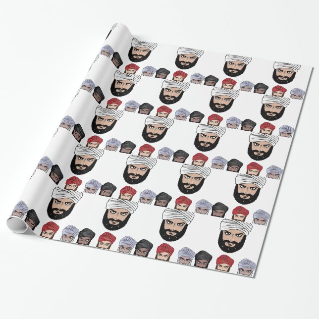 Arab Muslim vector Wrapping Paper (Unrolled)