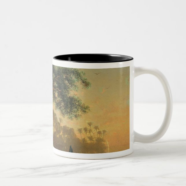 Arab Oasis, 1853 Two-Tone Coffee Mug (Right)