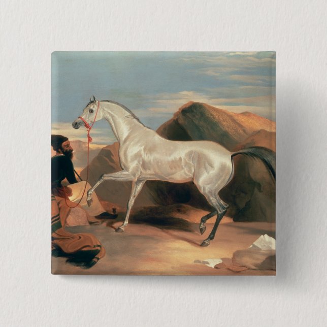 Arab Stallion 15 Cm Square Badge (Front)