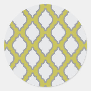 Arab Style Pattern Classic Round Sticker