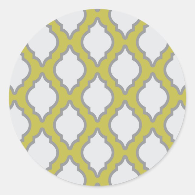 Arab Style Pattern Classic Round Sticker (Front)