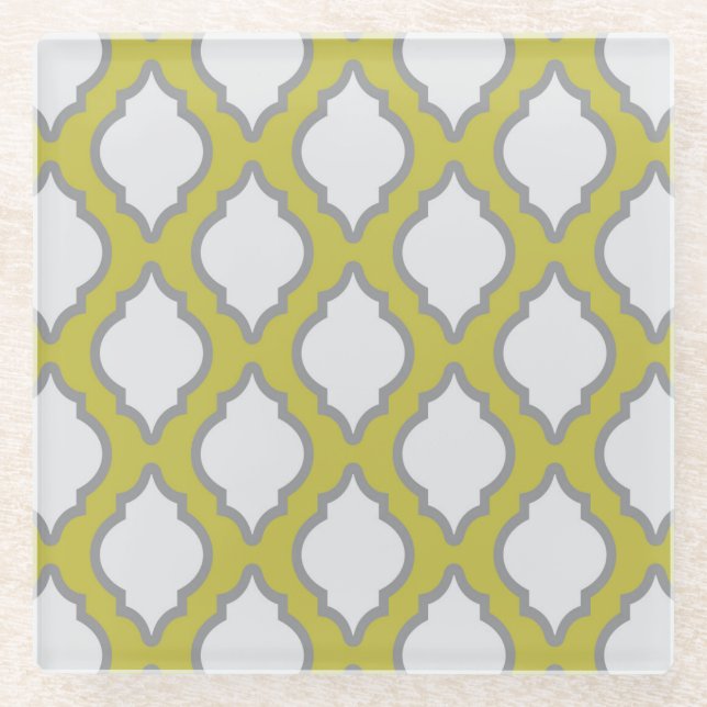 Arab Style Pattern Glass Coaster (Front)