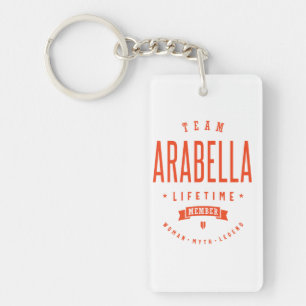 Arabella Personalised Name Birthday Gift Key Ring