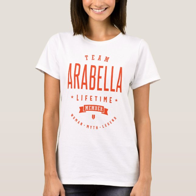 Arabella Personalised Name Birthday Gift T-Shirt (Front)