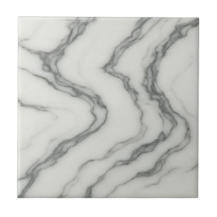 Arabescato Flow – Elegant Swirling White Marble Ceramic Tile