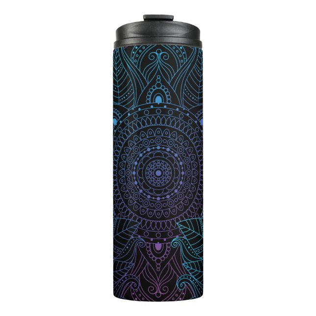 Arabesque Bliss: Oriental Mandala Magic Thermal Tumbler (Front)