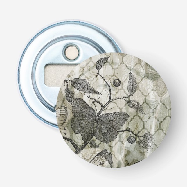 Arabesque Butterflies I Bottle Opener (Front)