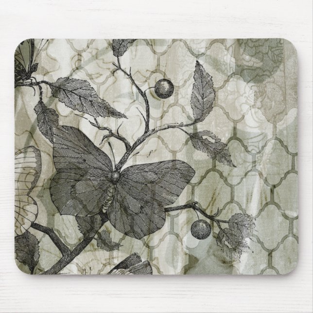 Arabesque Butterflies I Mouse Pad (Front)
