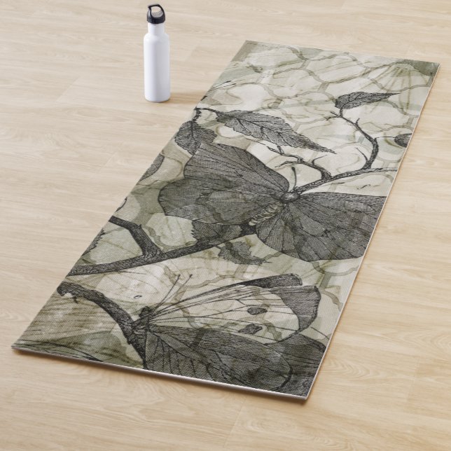 Arabesque Butterflies I Yoga Mat (In Situ)