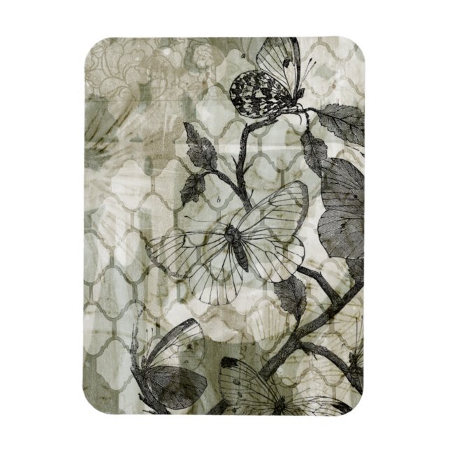 Arabesque Butterflies II Magnet (Vertical)