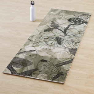 Arabesque Butterflies II Yoga Mat