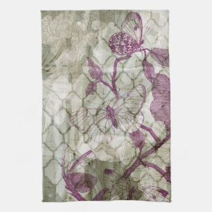 Arabesque Butterflies IV Tea Towel