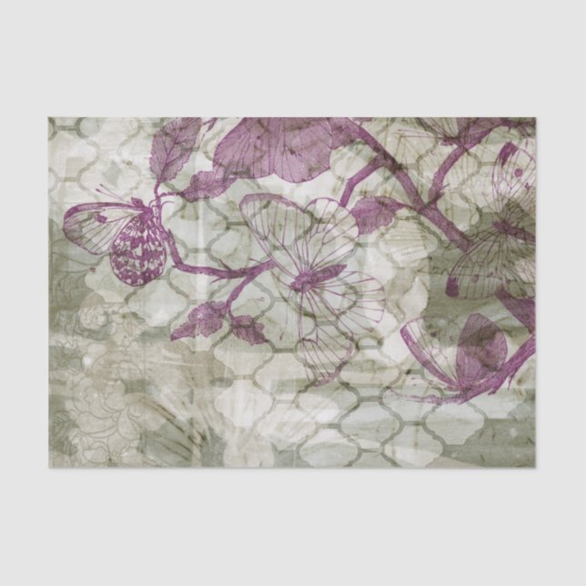 Arabesque Butterflies IV Tissue Paper (Front)