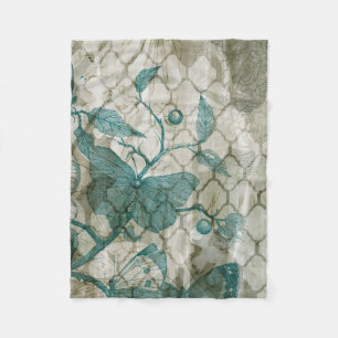 Arabesque Butterflies V Fleece Blanket