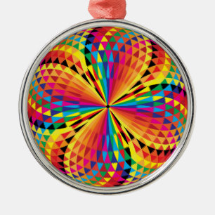 Arabesque button metal tree decoration