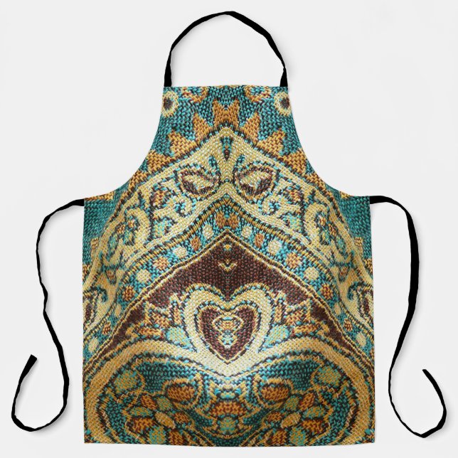 Arabesque Fabric: Arabic Oriental Design Apron (Front)