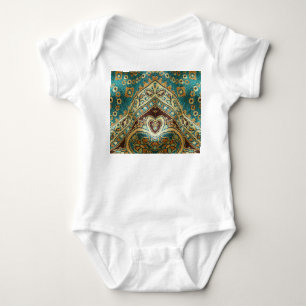 Arabesque Fabric: Arabic Oriental Design Baby Bodysuit