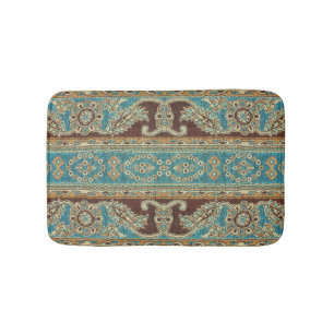 Arabesque Fabric Paisley Oriental Design Bath Mat