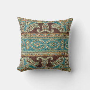Arabesque Fabric Paisley Oriental Design Cushion