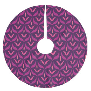 Arabesque Floral: Art Deco Seamless. Brushed Polyester Tree Skirt