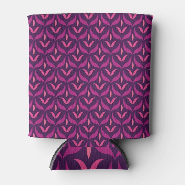Arabesque Floral: Art Deco Seamless. Can Cooler (Front)