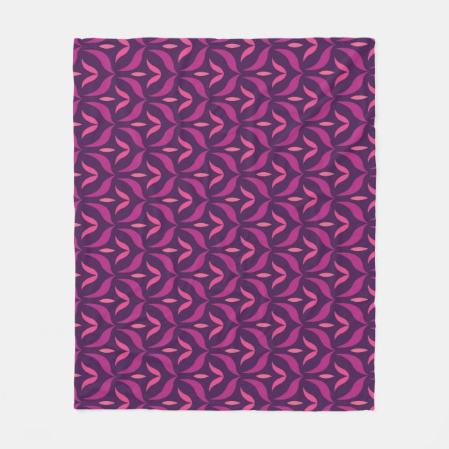 Arabesque Floral: Art Deco Seamless. Fleece Blanket (Front)