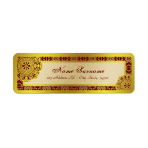 Arabesque Gold Lace, address labels