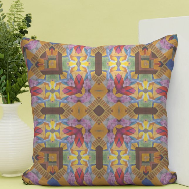 Arabesque Hearts Fractal Pattern Cushion (Creator Uploaded)