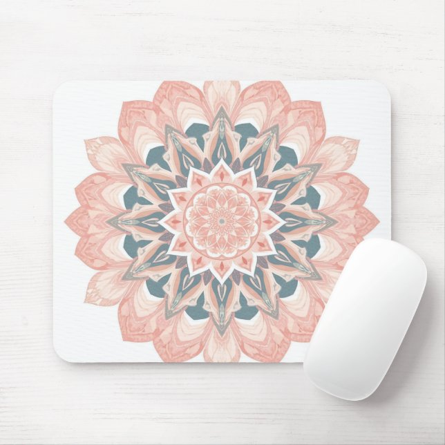 Arabesque Mandala Art Mouse Pad (With Mouse)