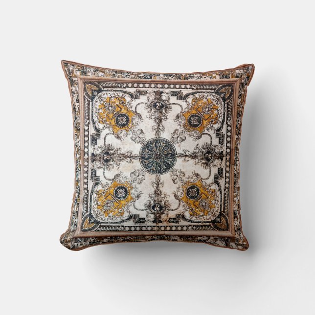 arabesque marble texture abstract vintage backgrou cushion (Front)